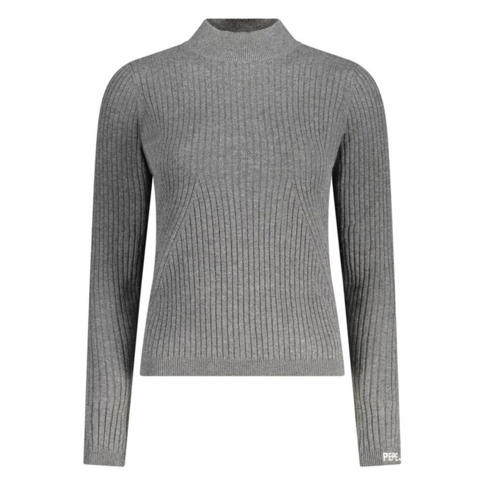 Pepe Jeans Ribbed Knit Pullover Women Gray Sweaters